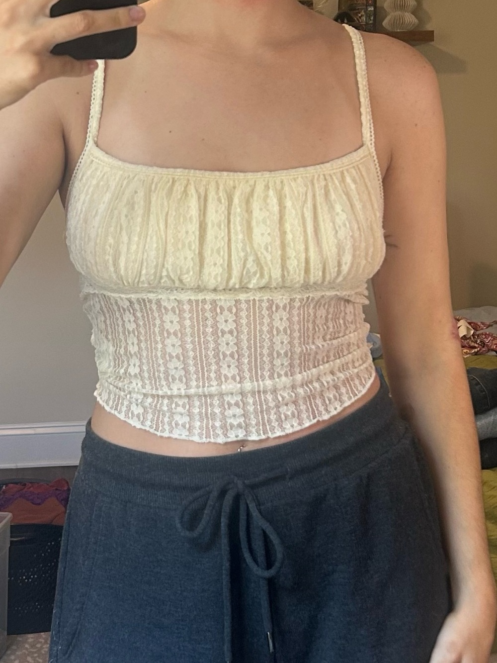 Urban outfitters white lace cami